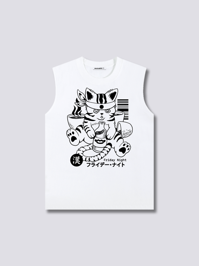 Front Print - Boozy Cat Tank Top Main Image