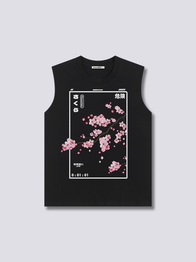 Front Print - Cherry Blossom Tank Top Hover Image