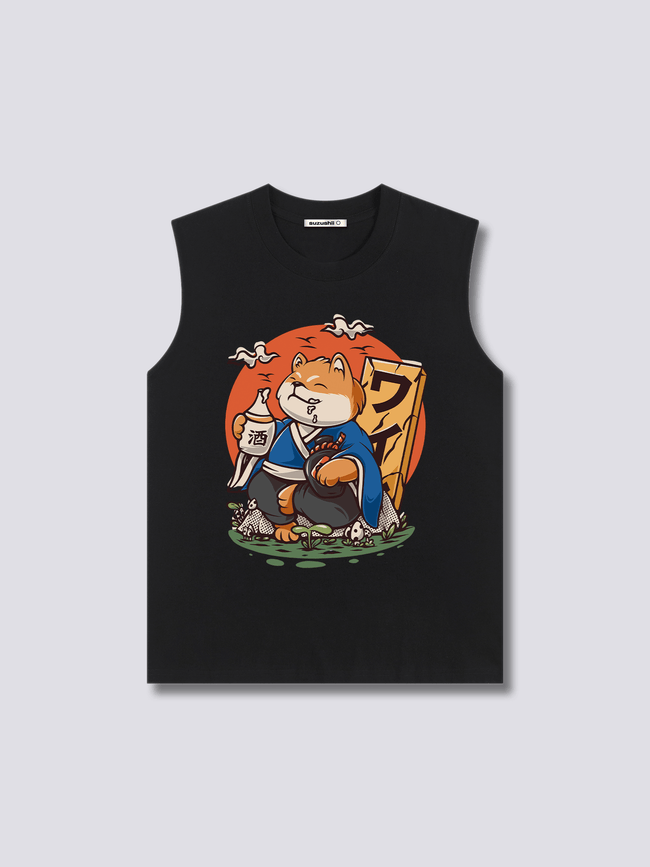 Front Print - Drunk Shiba Tank Top Main Image
