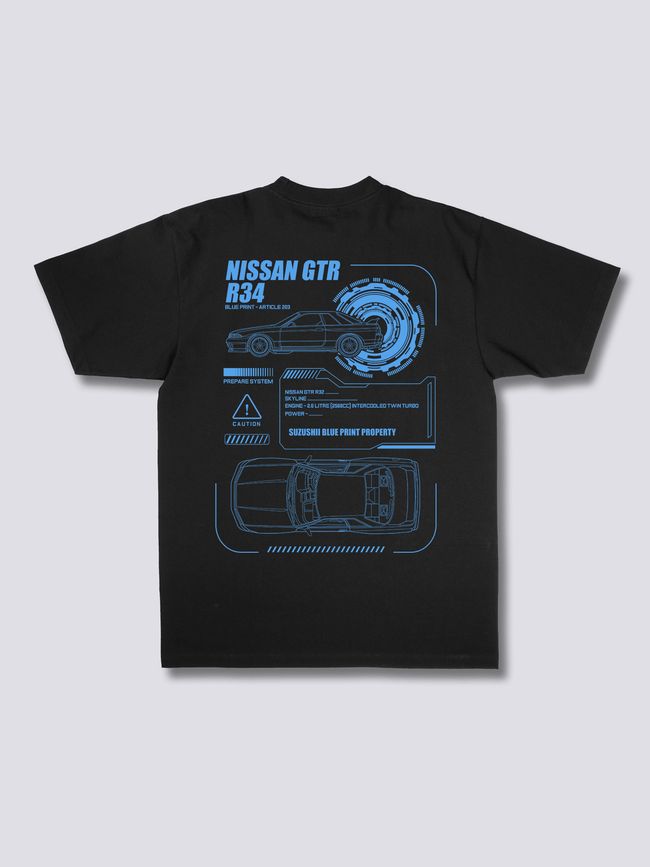 GTR Blueprint T-Shirt Hover Image