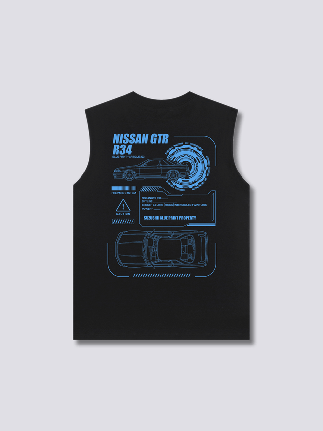 GTR Blueprint Tank Top Hover Image