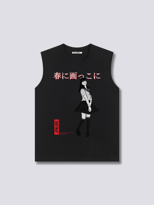 Front Print - Jpn Girl Tank Top Hover Image
