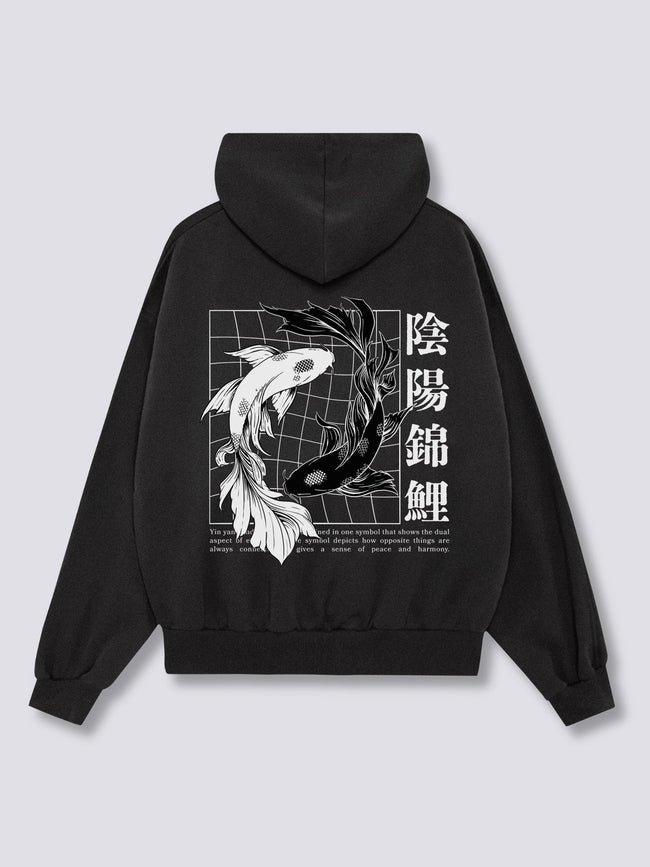 Ying Yang Koi Hoodie Hover Image