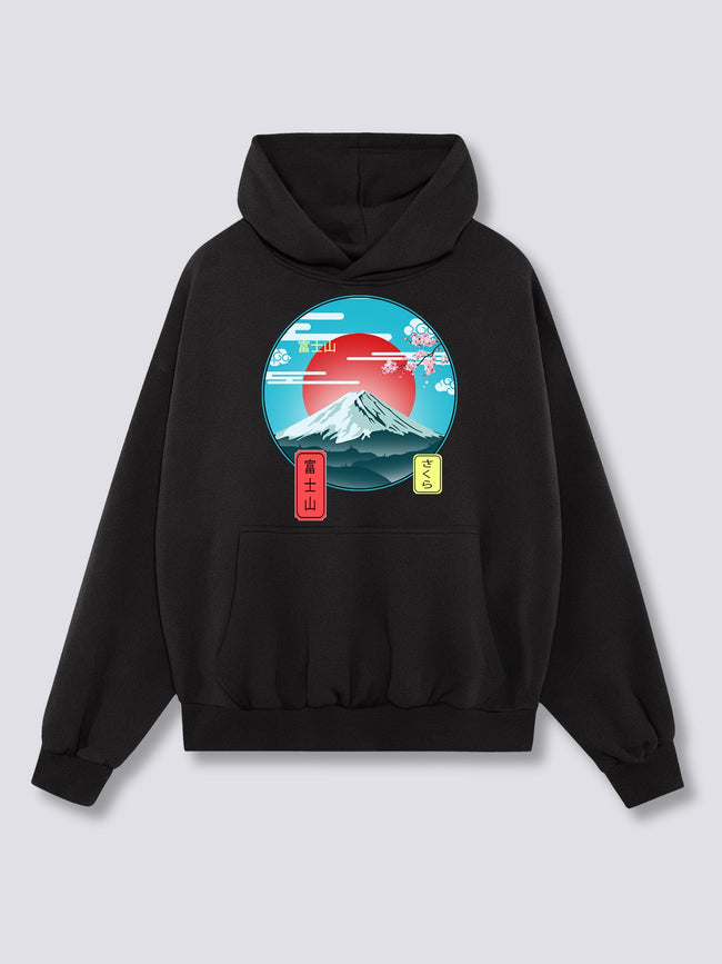 Front Print - Mount Fuji Hoodie Hover Image