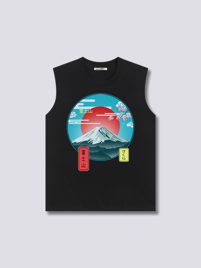 Front Print - Mount Fuji Tank Top Hover Image