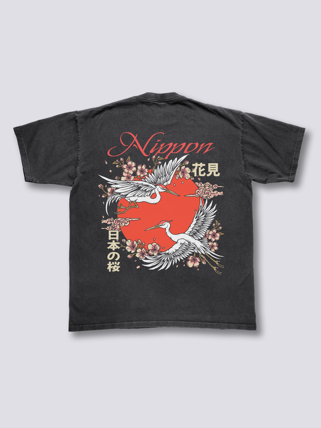 Nippon Cranes Vintage T-Shirt Hover Image
