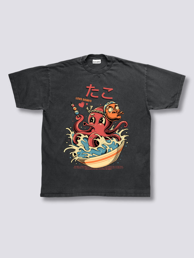 Front Print - Octopus Vintage T-Shirt Hover Image