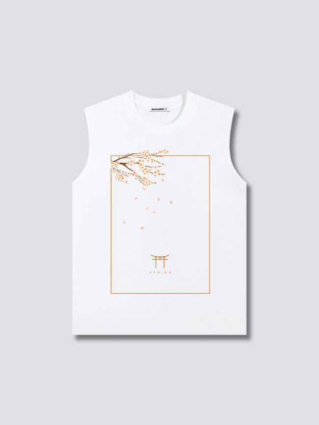 Front Print - Peach Blossom Tank Top Hover Image