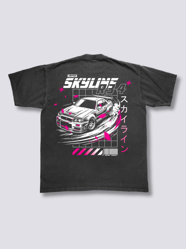 Skyline R34 Vintage T-Shirt Hover Image