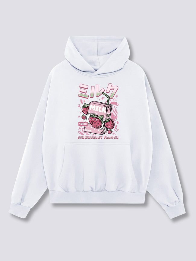 Front Print - Strawberry Milk Hoodie Main Image
