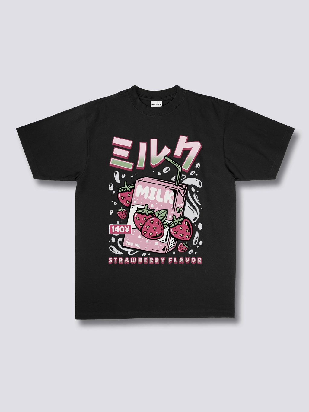 Front Print - Strawberry Milk T-Shirt