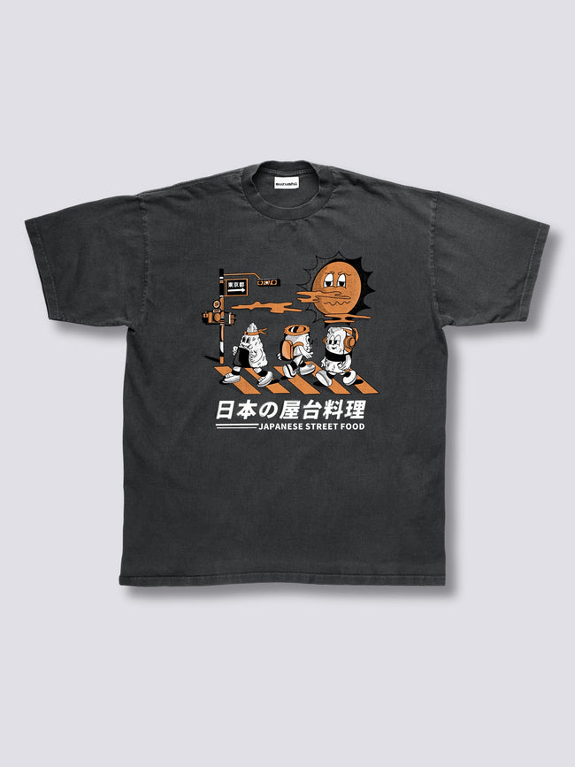 Front Print - Street Food Vintage T-Shirt Hover Image