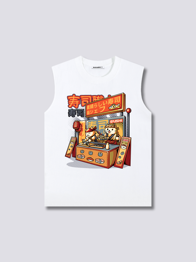 Front Print - Sushi Shop Tank Top Hover Image