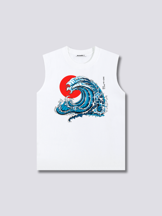 Front Print - Wavy Phoenix Tank Top Main Image