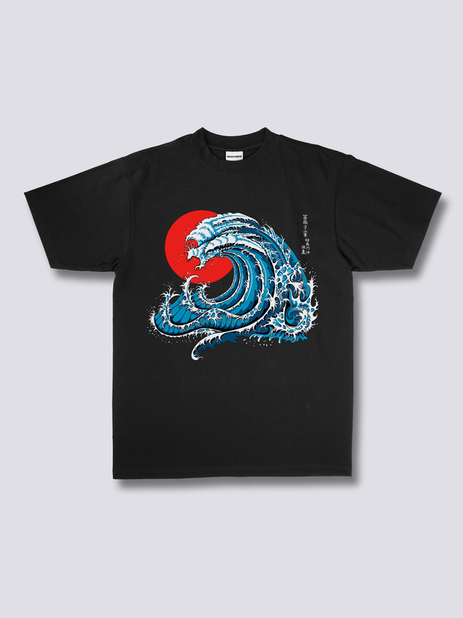 Front Print - Wavy Phoenix T-shirt Hover Image